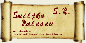 Smiljko Malešev vizit kartica
